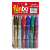 Funbo Glitter Glue 40gm Silver Color Box - Al Masam Stationery LLC